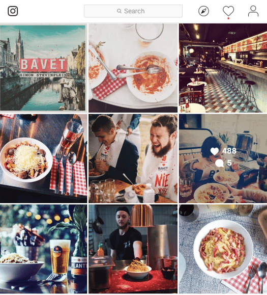 Le compte Instagram de Bavet